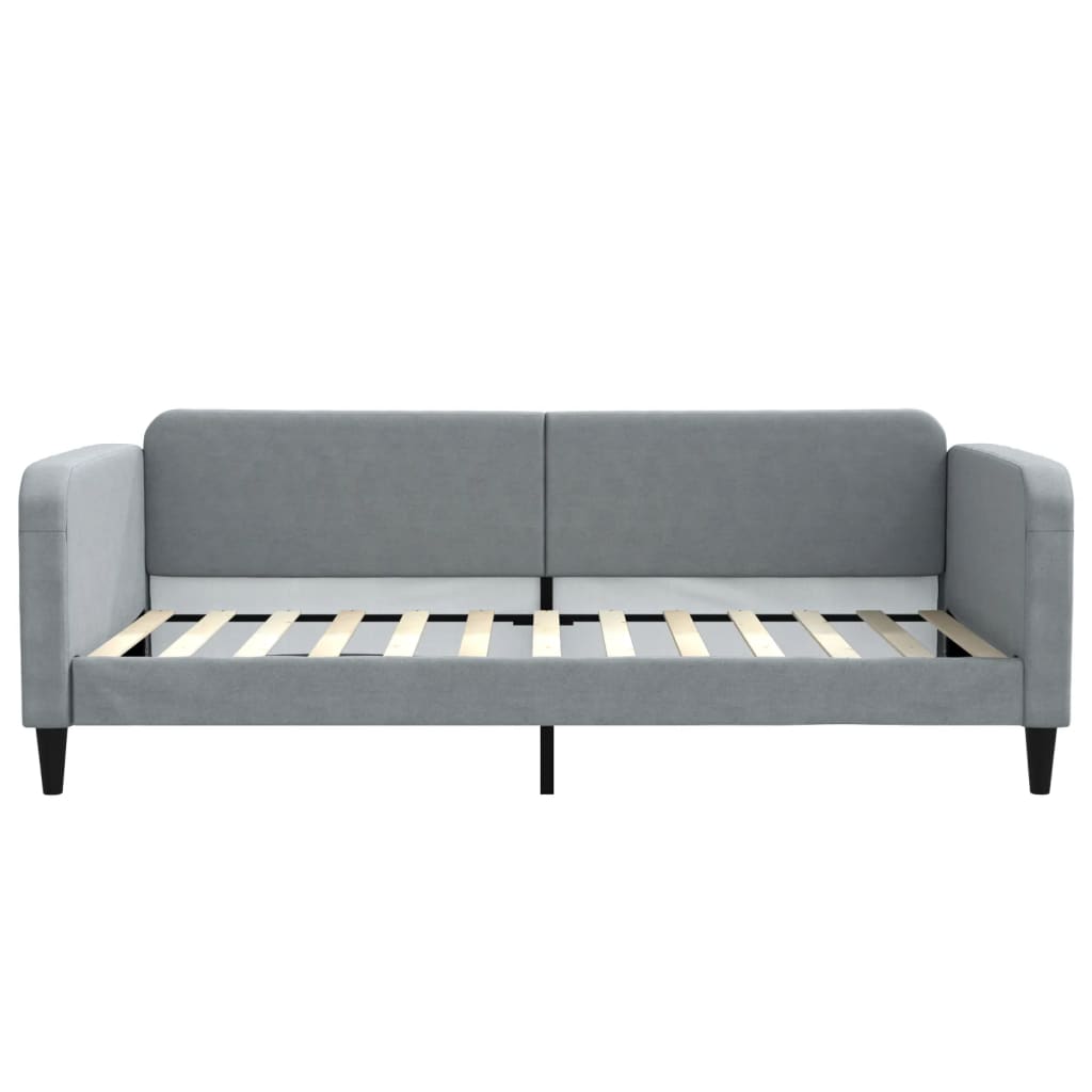 Dnevni krevet na razvlačenje svjetlosivi 100x200 cm od tkanine