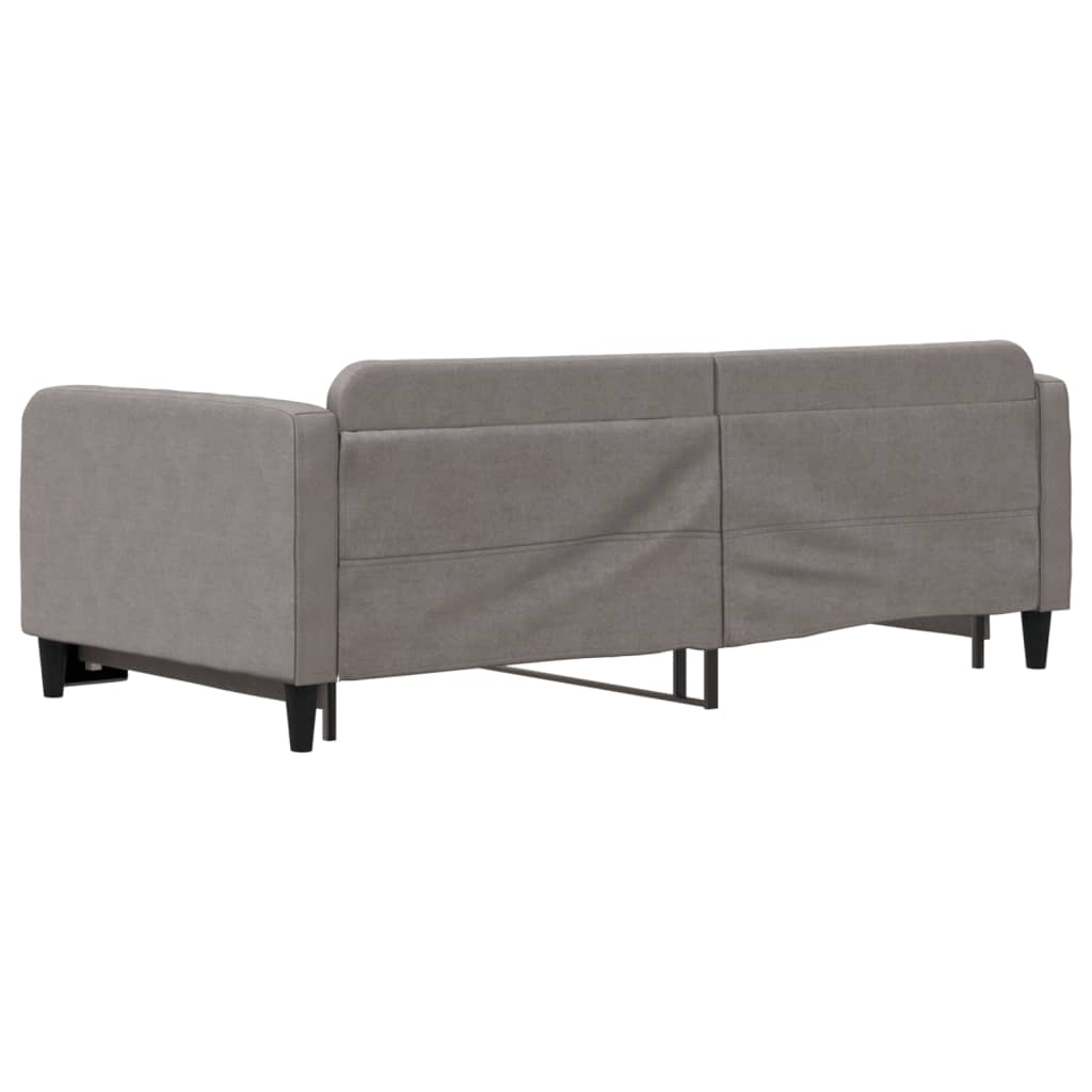 Dnevni krevet na razvlačenje smeđesivi 100 x 200 cm od tkanine