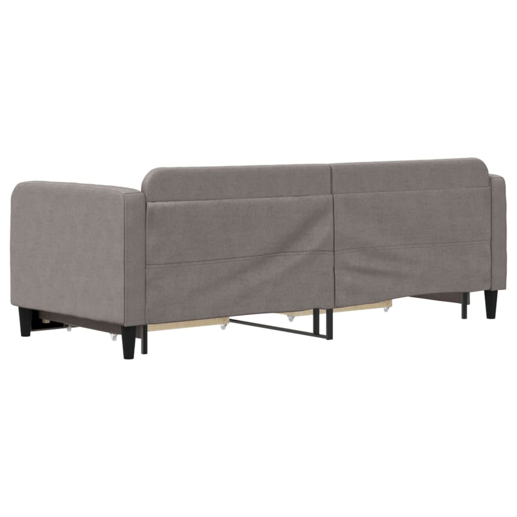 Dnevni krevet na razvlačenje smeđesivi 80 x 200 cm od tkanine