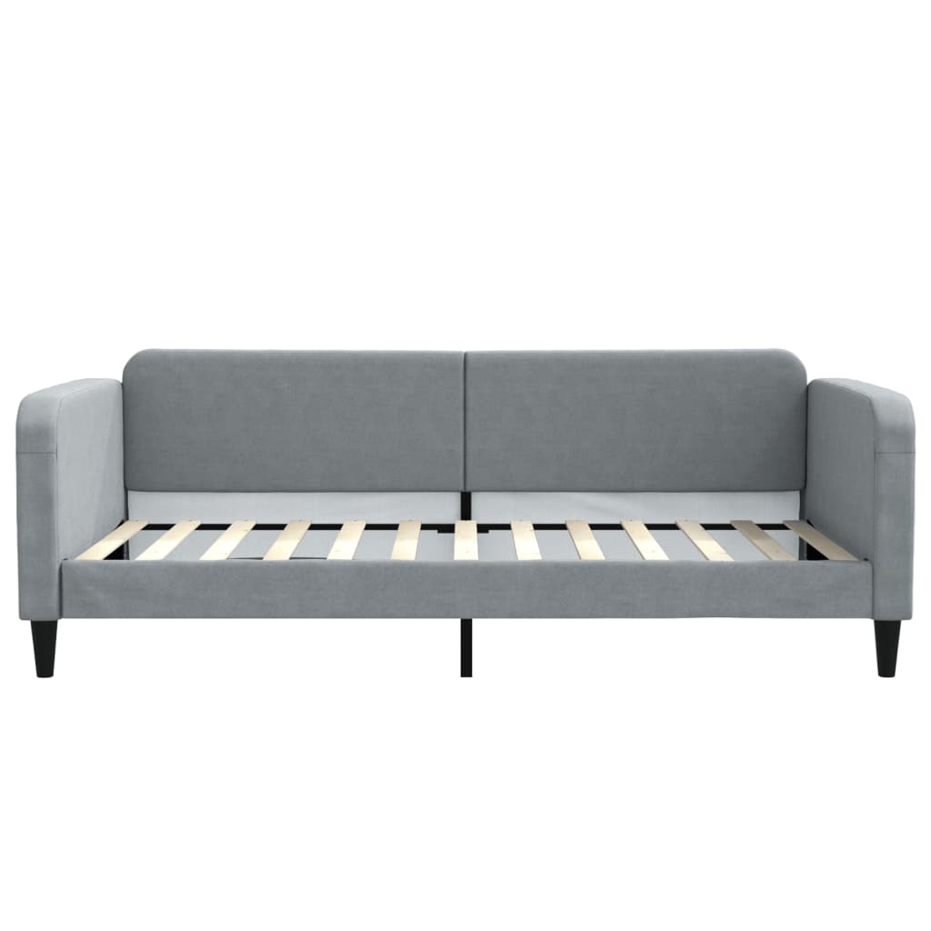 Dnevni krevet na razvlačenje svjetlosivi 100x200 cm od tkanine