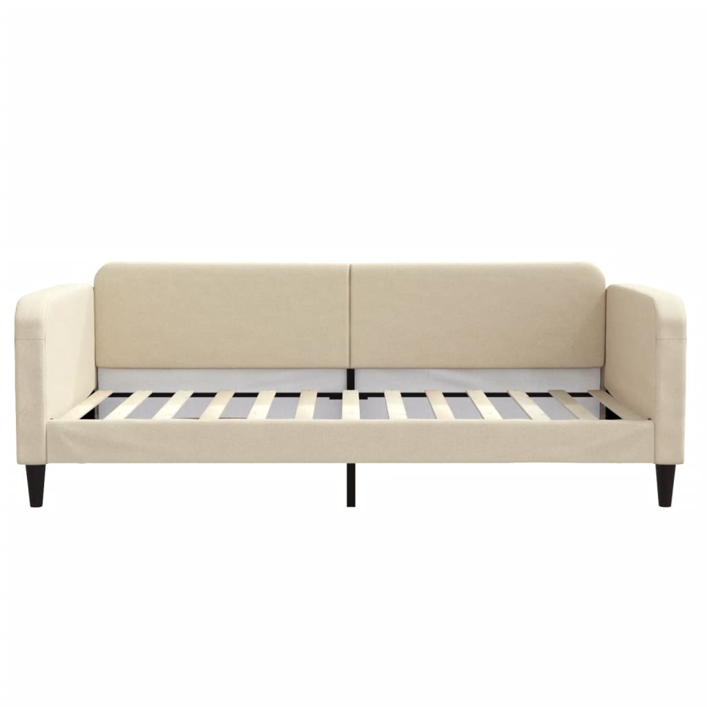 Dnevni krevet na razvlačenje s ladicama krem 100x200 cm tkanina