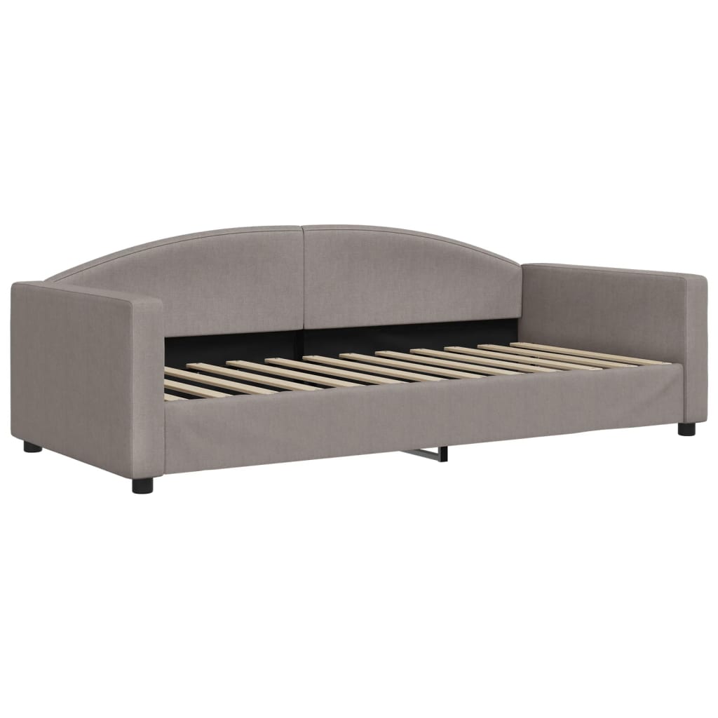 Dnevni krevet na razvlačenje smeđesivi 90 x 200 cm od tkanine
