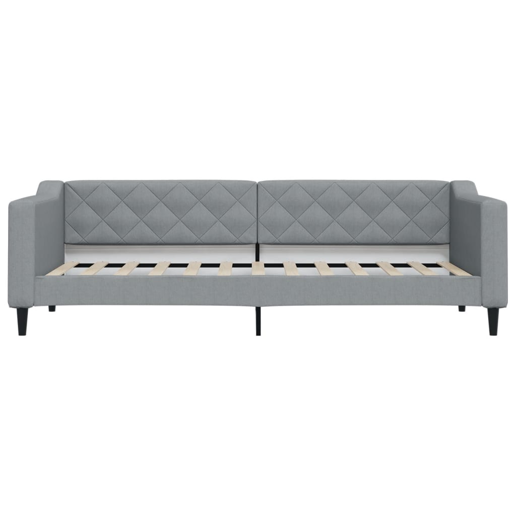 Dnevni krevet s madracem svjetlosivi 80 x 200 cm od tkanine