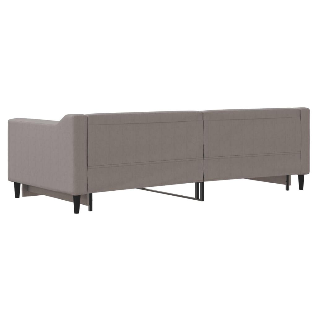 Dnevni krevet na razvlačenje smeđesivi 90 x 200 cm od tkanine