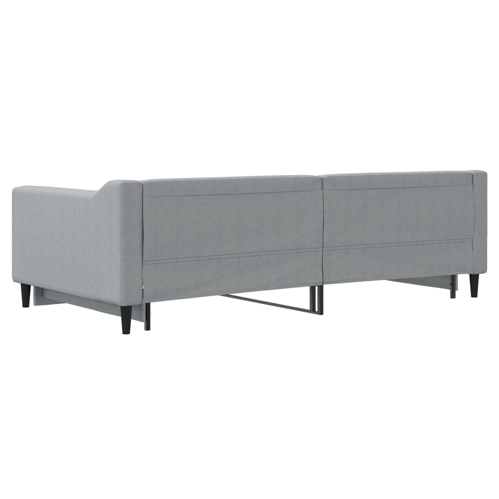 Dnevni krevet na razvlačenje svjetlosivi 100x200 cm od tkanine