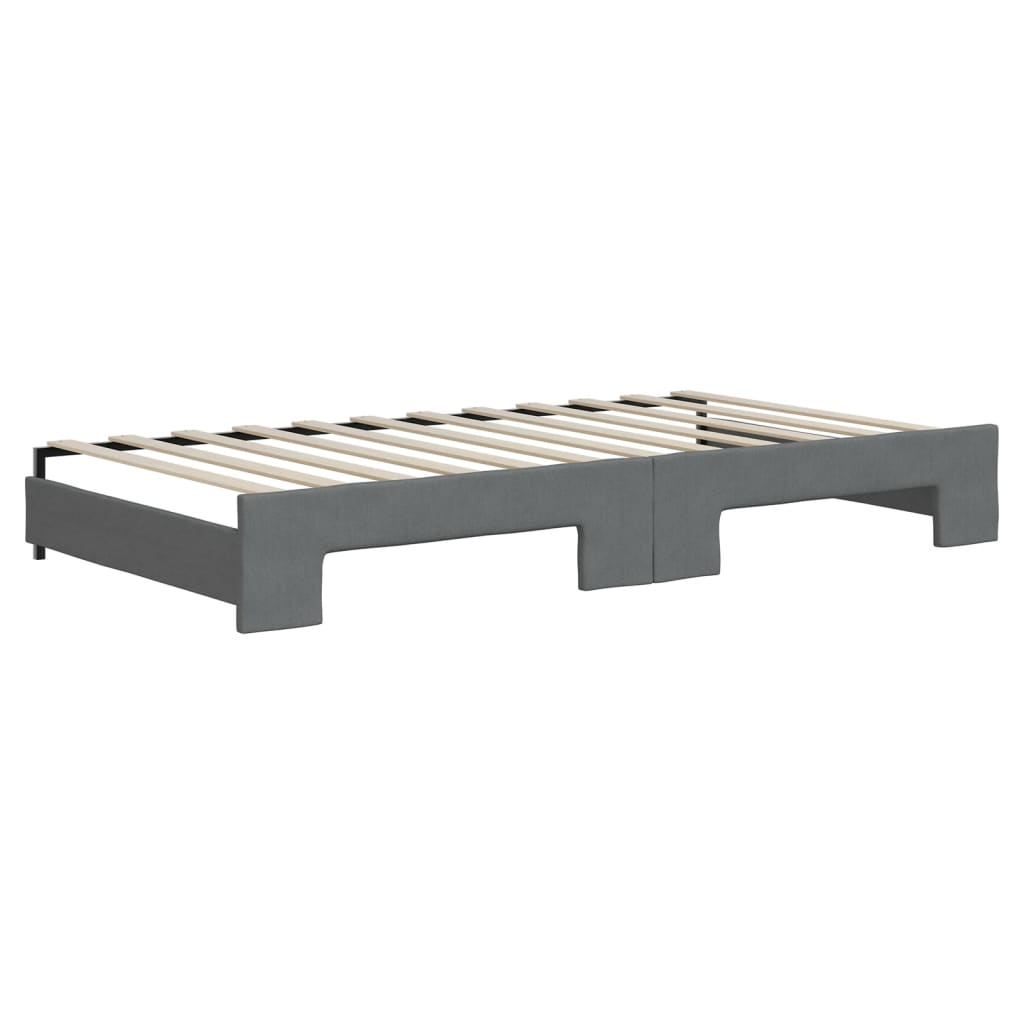 Dnevni krevet na razvlačenje bez madraca tamnosivi 100 x 200 cm