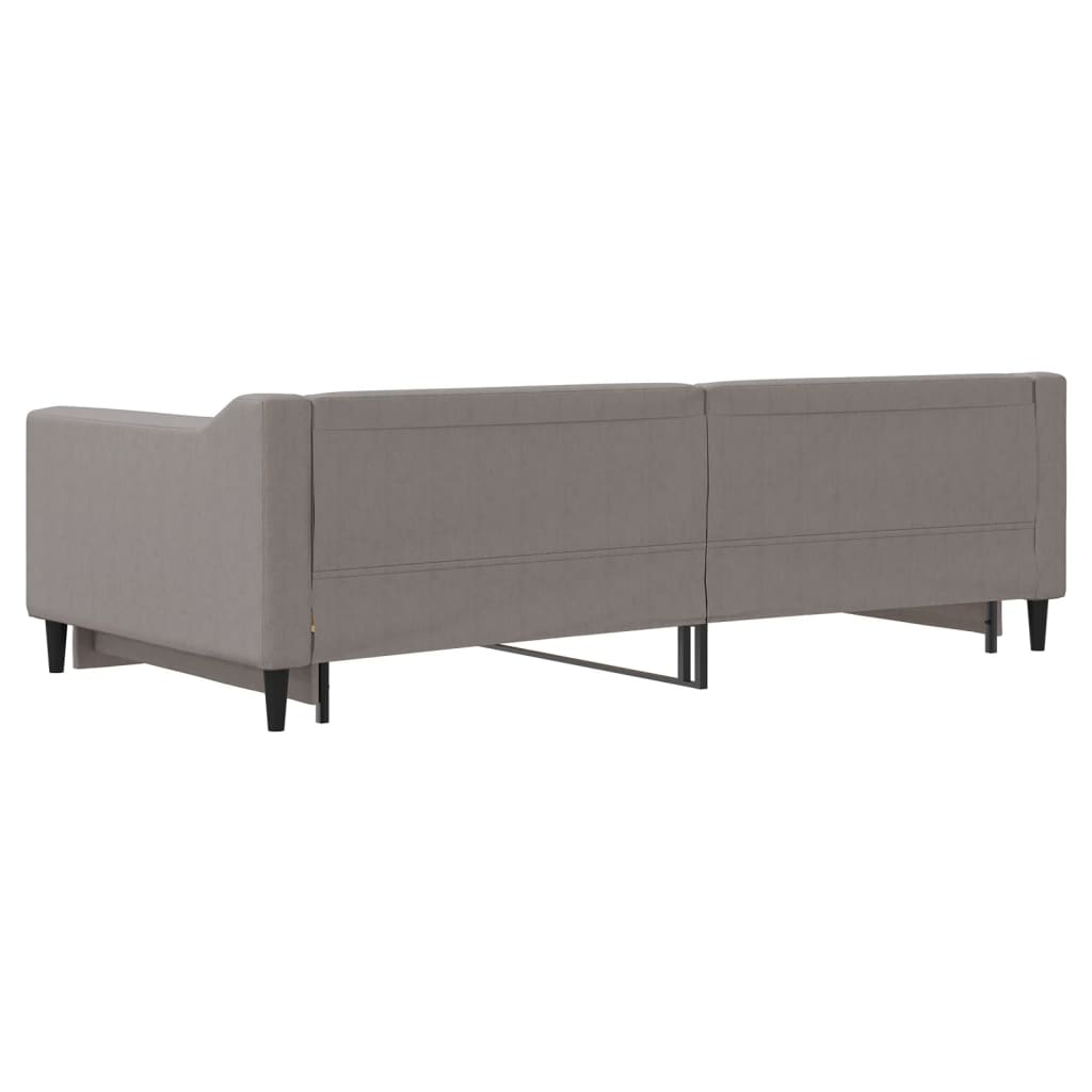 Dnevni krevet na razvlačenje smeđesivi 100 x 200 cm od tkanine