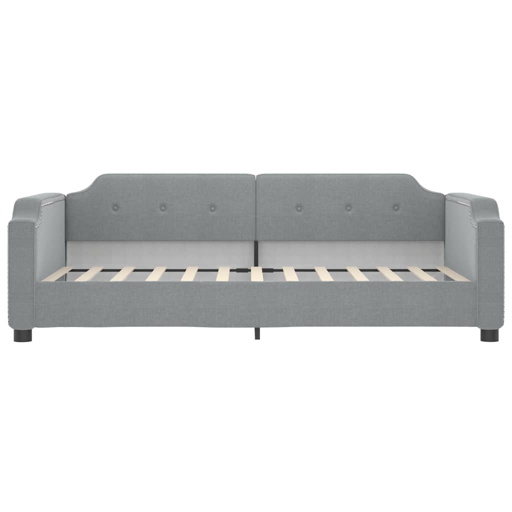 Dnevni krevet na razvlačenje svjetlosivi 80 x 200 cm od tkanine