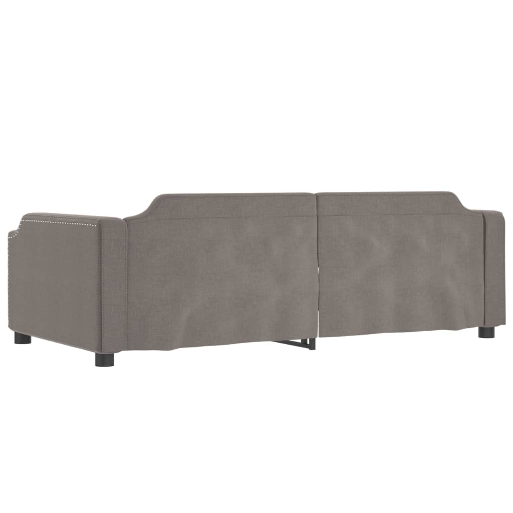 Dnevni krevet na razvlačenje smeđesivi 100 x 200 cm od tkanine