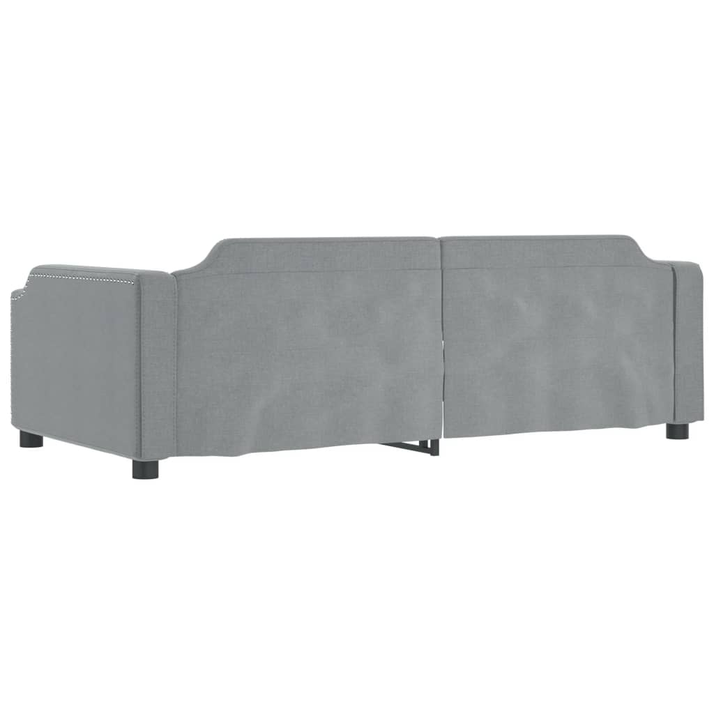 Dnevni krevet na razvlačenje svjetlosivi 90 x 190 cm od tkanine