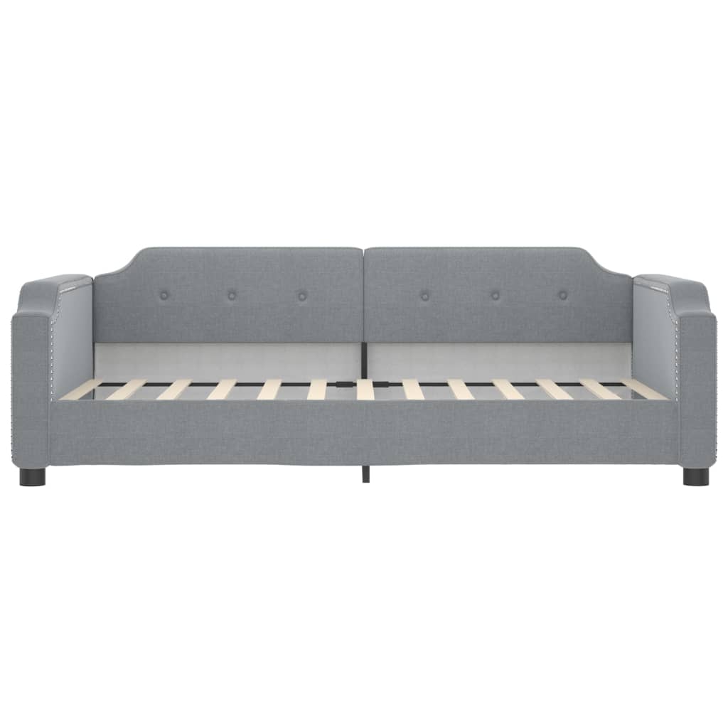 Dnevni krevet na razvlačenje svjetlosivi 100x200 cm od tkanine