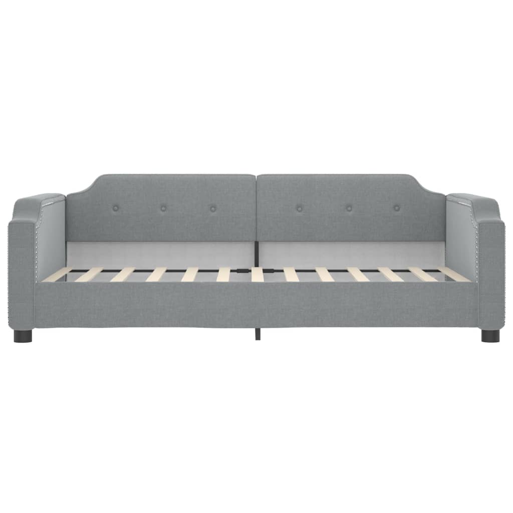 Dnevni krevet na razvlačenje svjetlosivi 90 x 190 cm od tkanine