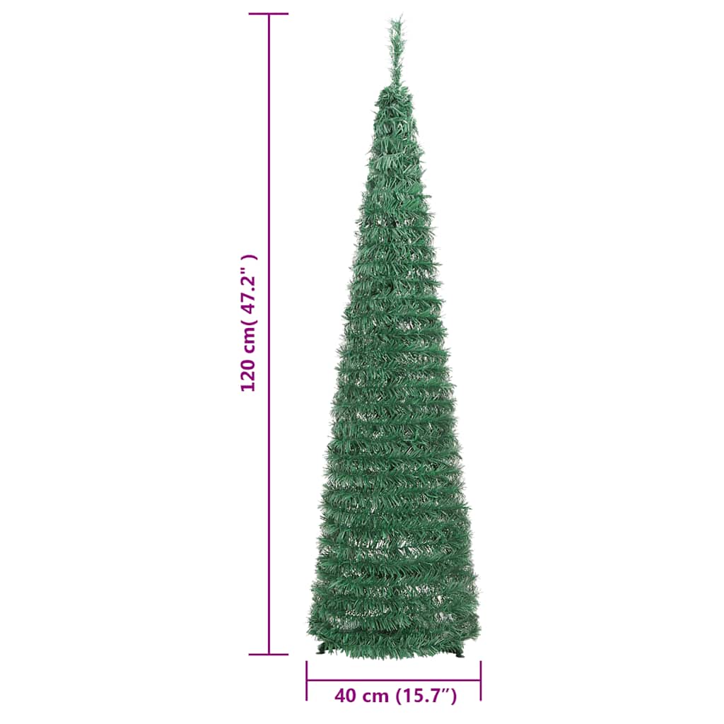 Umjetno božićno drvce 50 LED žarulja zeleno 120 cm