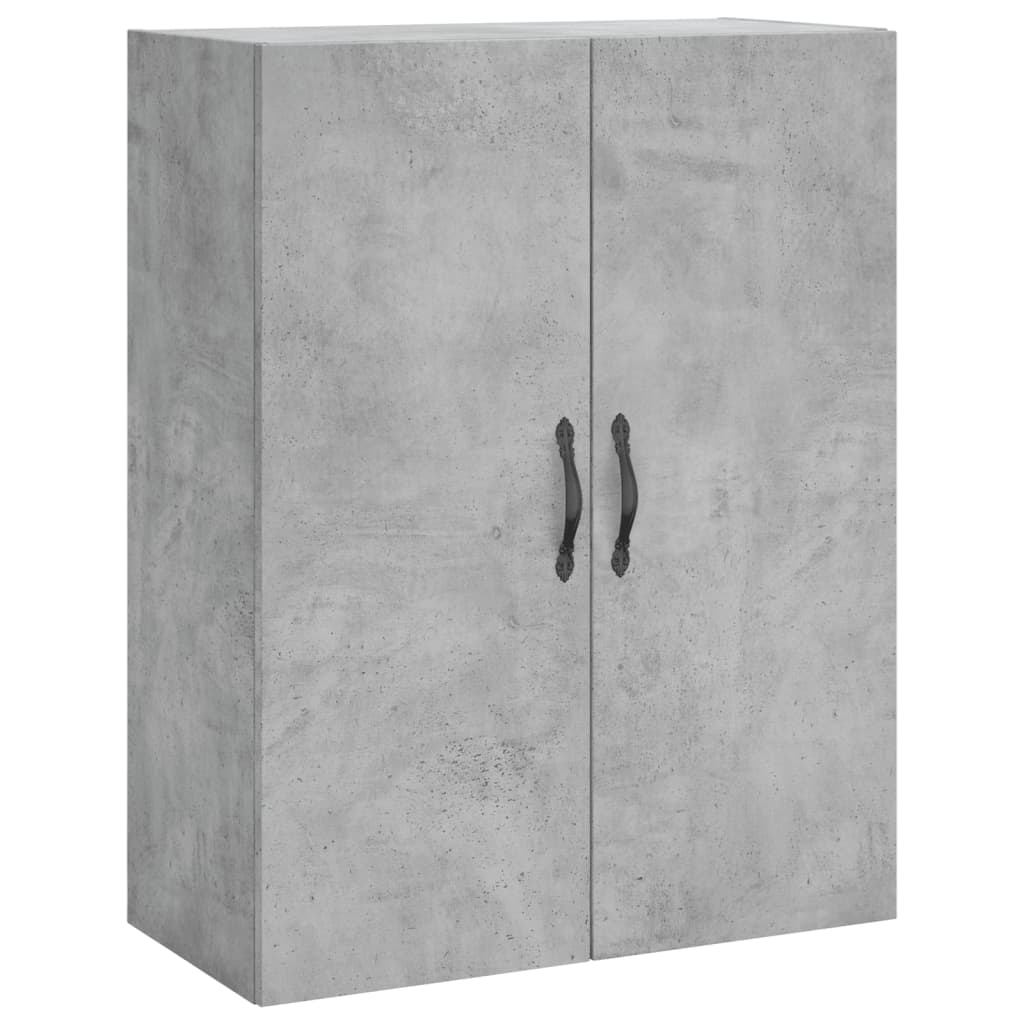 Visoka komoda siva betona 69,5x34x180 cm od konstruiranog drva
