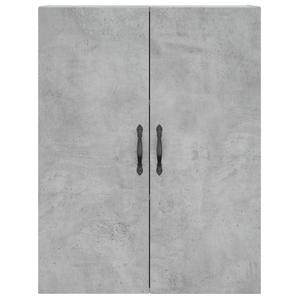 Visoka komoda siva betona 69,5x34x180 cm od konstruiranog drva