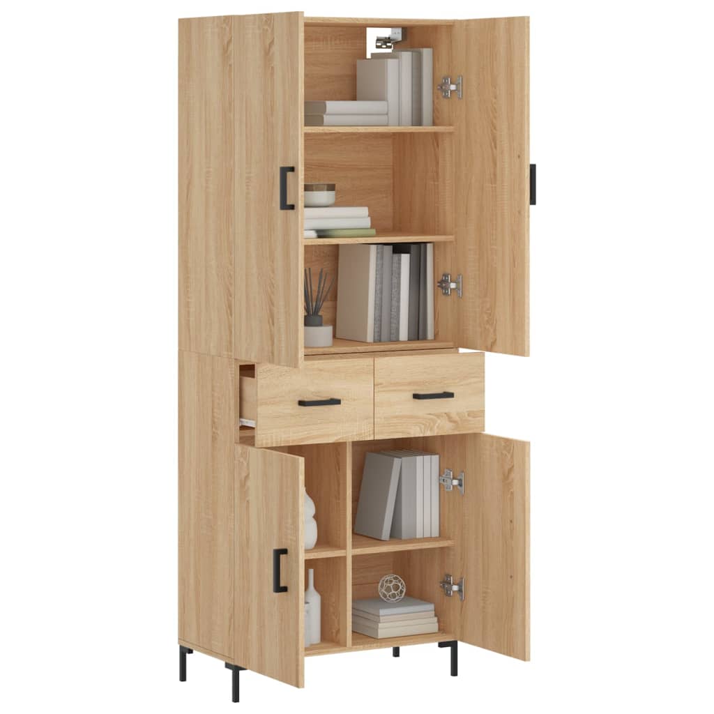 Visoka komoda hrasta sonome 69,5x34x180cm od konstruiranog drva