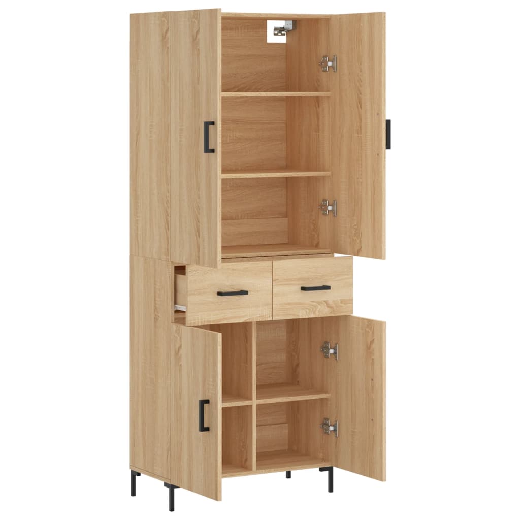 Visoka komoda hrasta sonome 69,5x34x180cm od konstruiranog drva