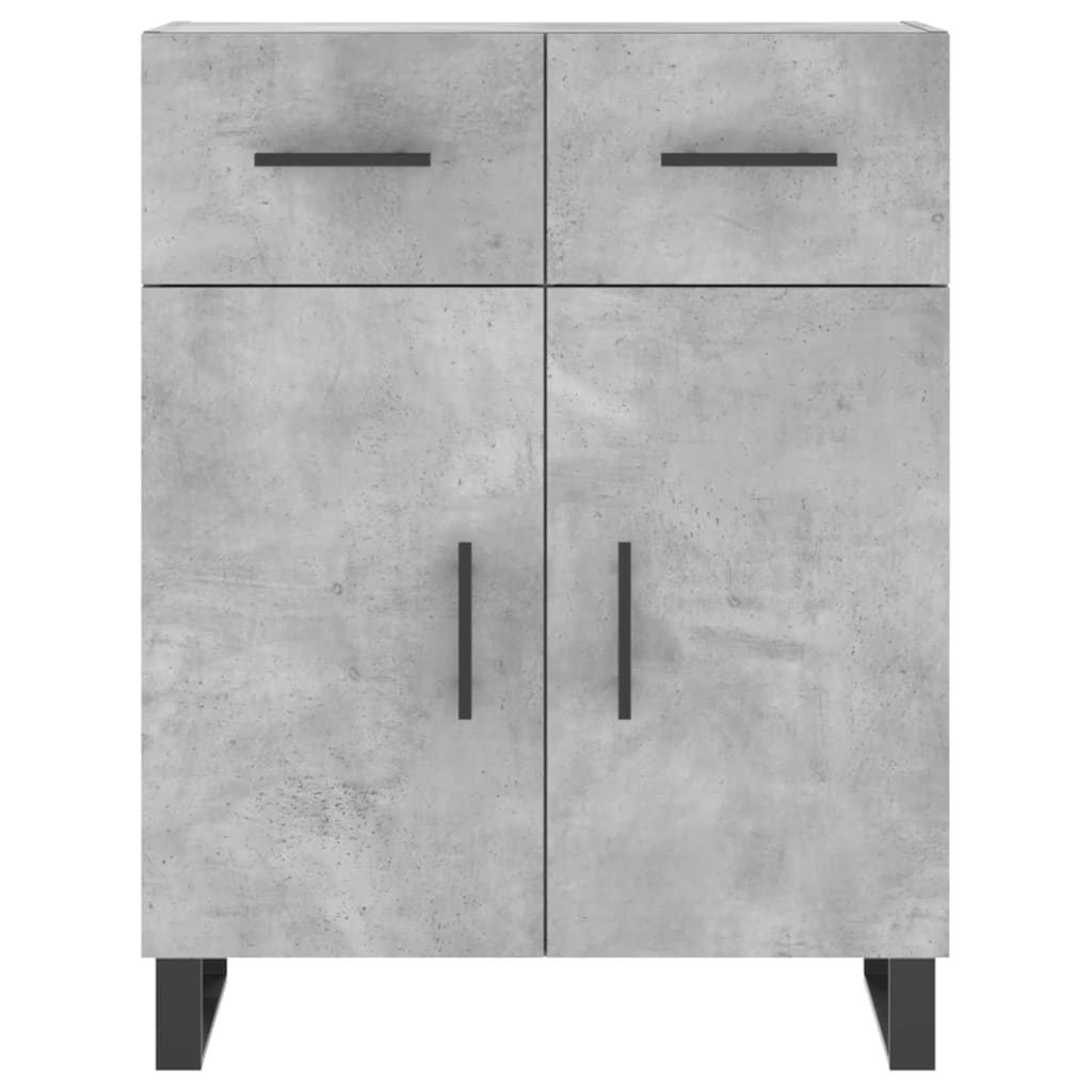 Visoka komoda siva betona 69,5x34x180 cm od konstruiranog drva