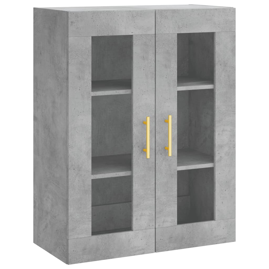 Visoka komoda siva betona 69,5x34x180 cm od konstruiranog drva