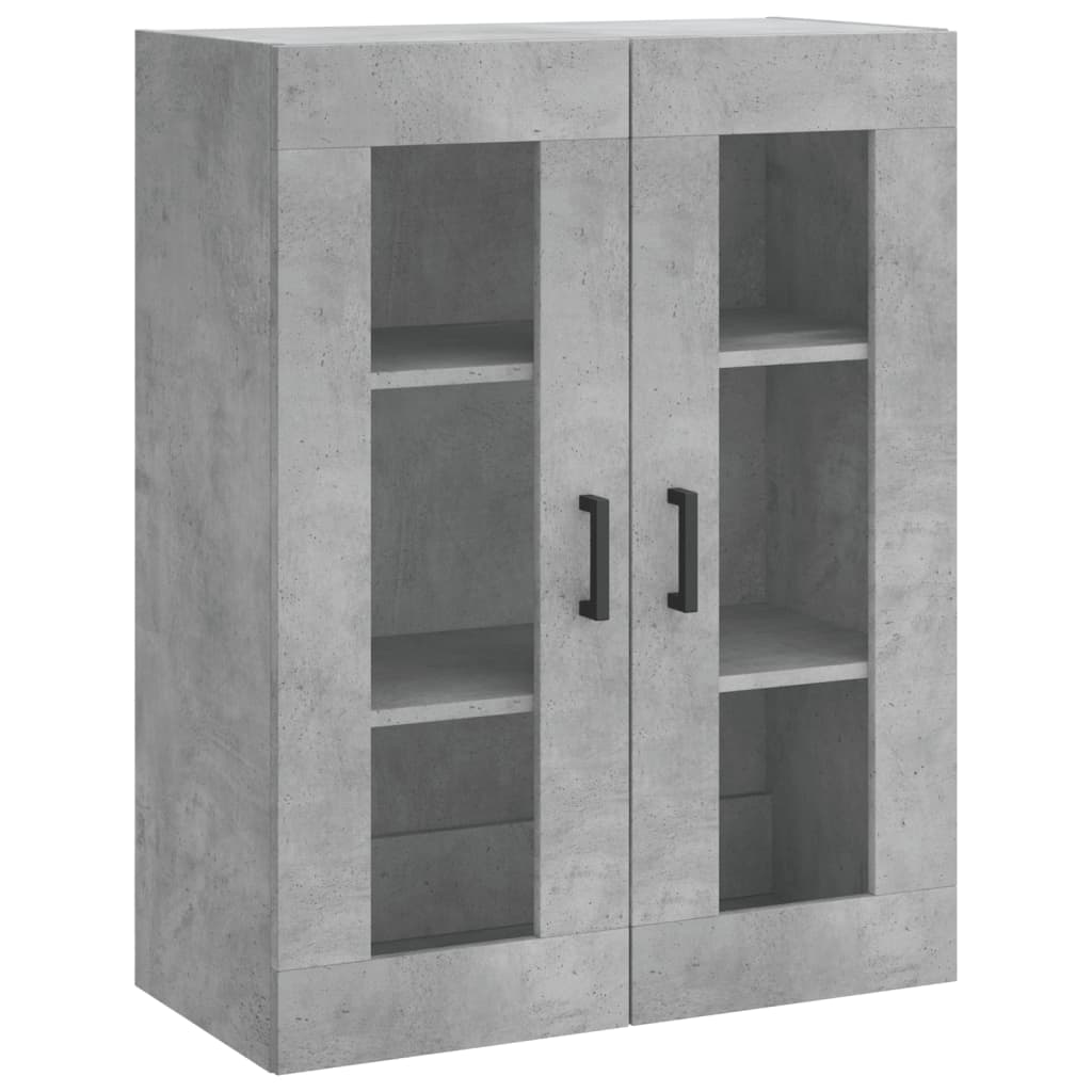 Visoka komoda siva betona 69,5x34x180 cm od konstruiranog drva