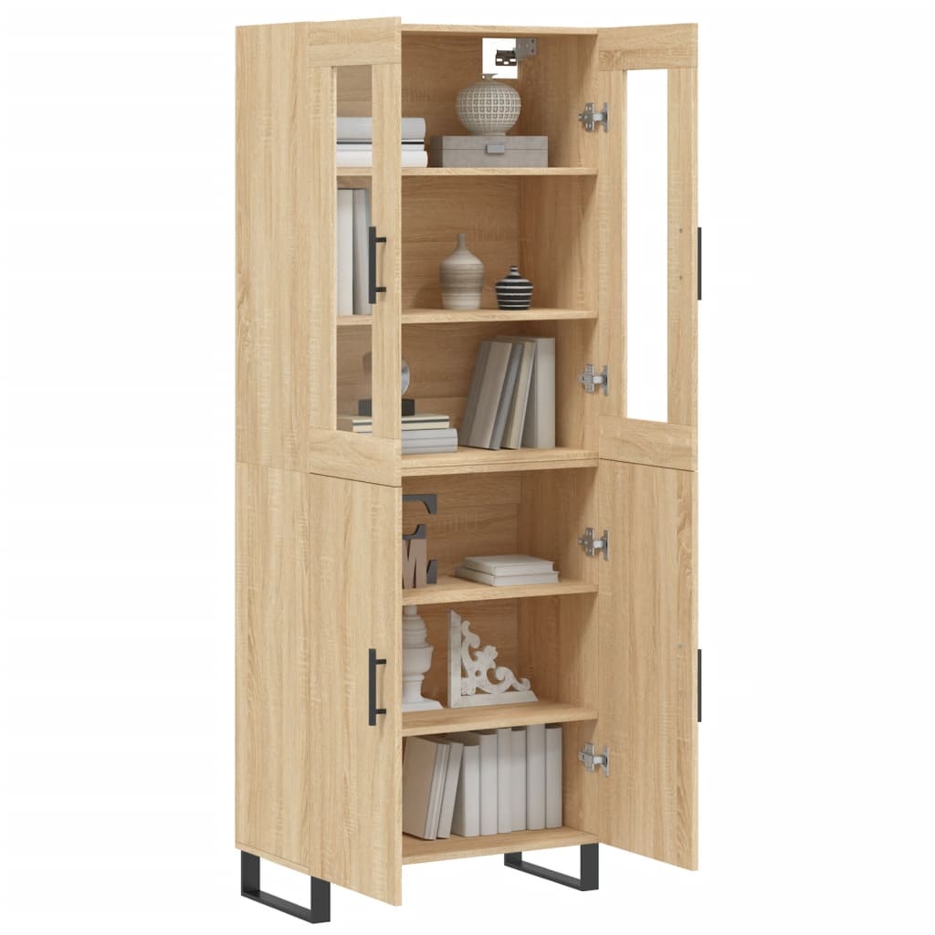 Visoka komoda hrasta sonome 69,5x34x180cm od konstruiranog drva