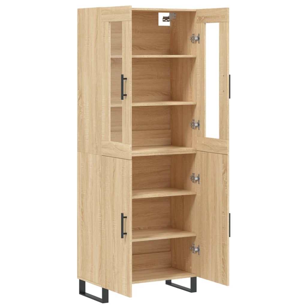Visoka komoda hrasta sonome 69,5x34x180cm od konstruiranog drva
