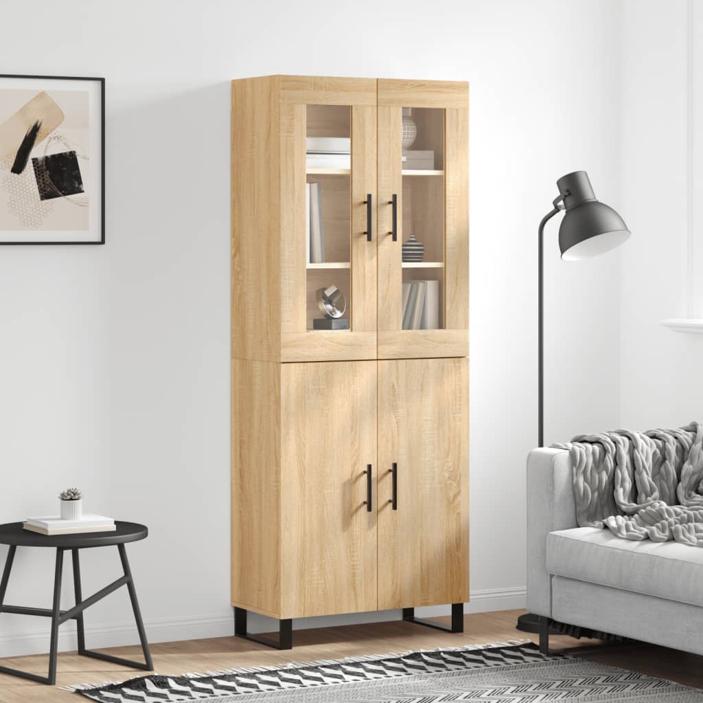 Visoka komoda hrasta sonome 69,5x34x180cm od konstruiranog drva