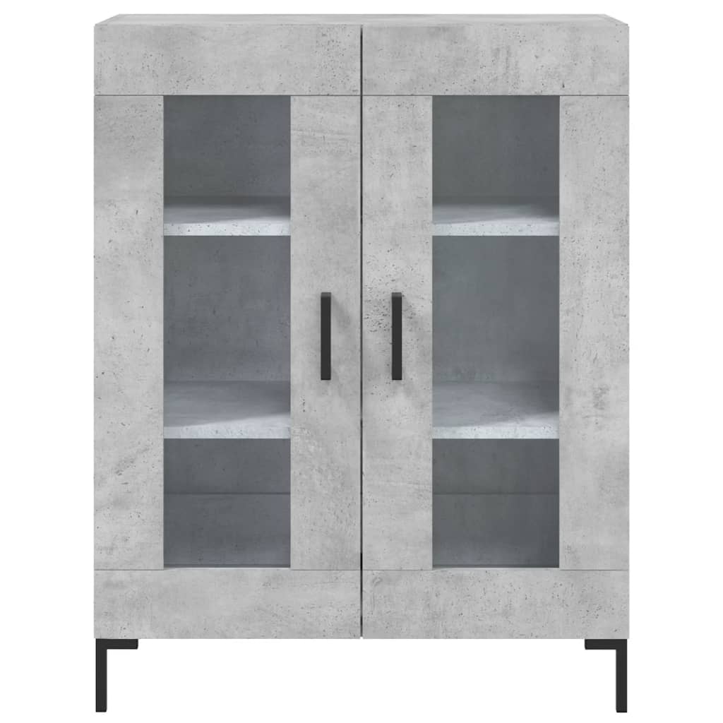 Visoka komoda siva betona 69,5x34x180 cm od konstruiranog drva