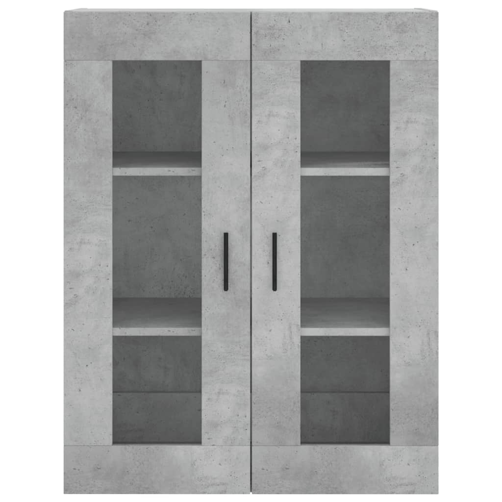 Visoka komoda siva betona 69,5x34x180 cm od konstruiranog drva