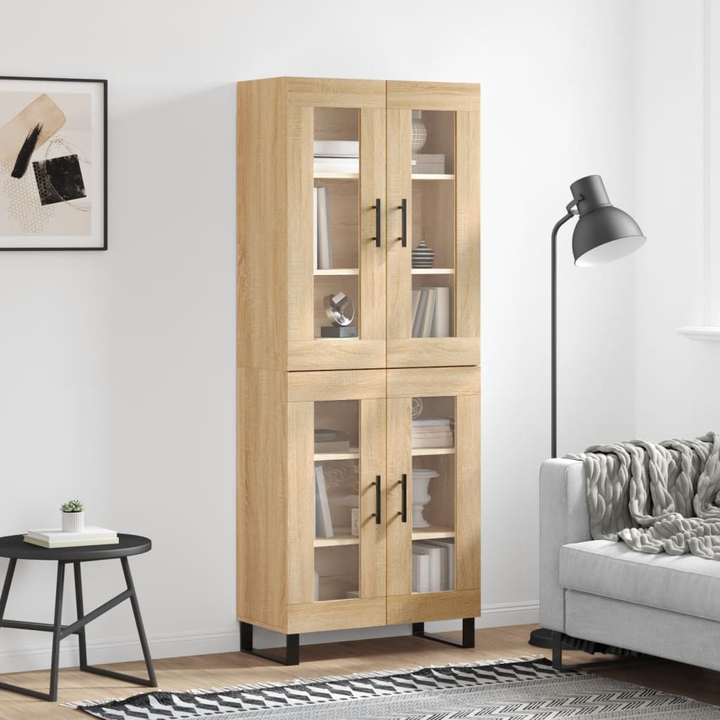 Visoka komoda hrasta sonome 69,5x34x180cm od konstruiranog drva