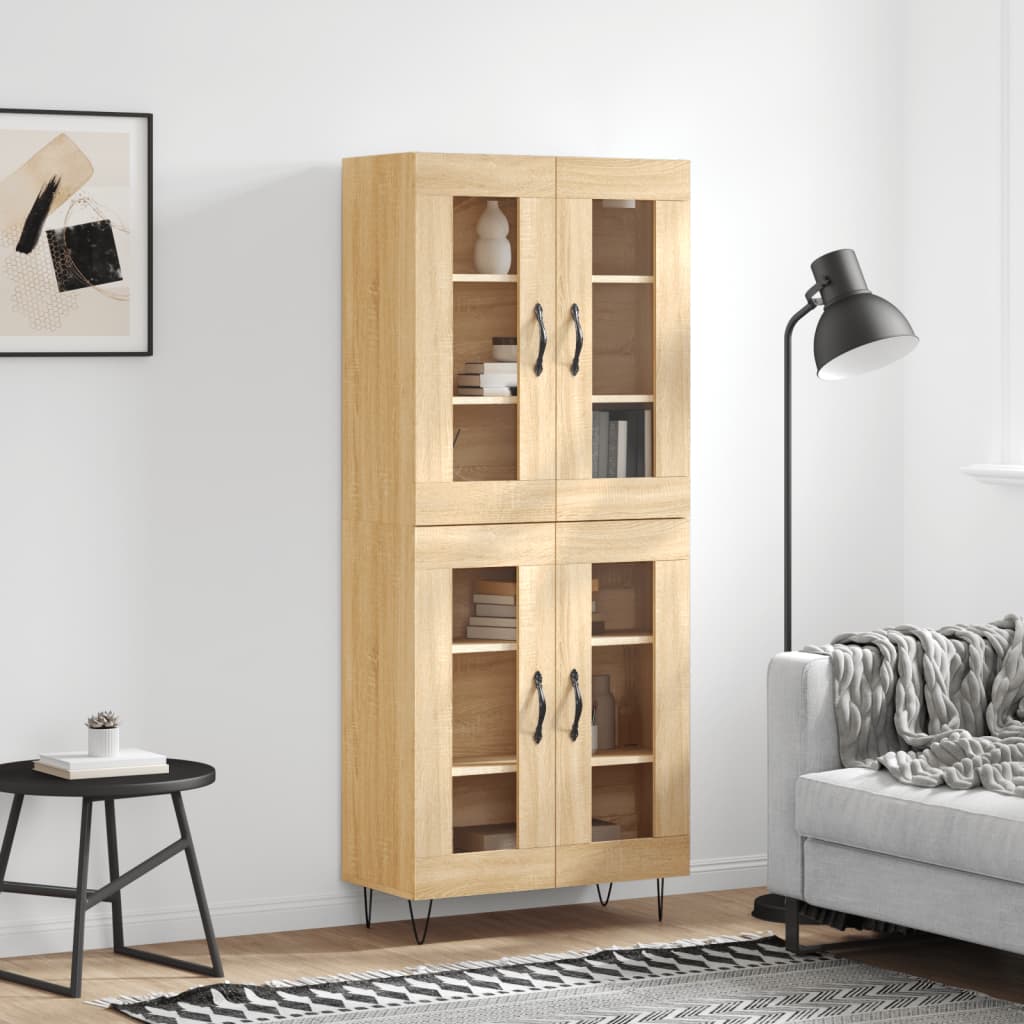 Visoka komoda hrasta sonome 69,5x34x180cm od konstruiranog drva