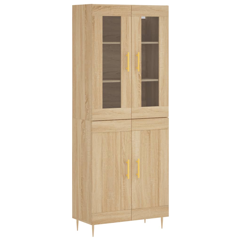 Visoka komoda hrasta sonome 69,5x34x180cm od konstruiranog drva