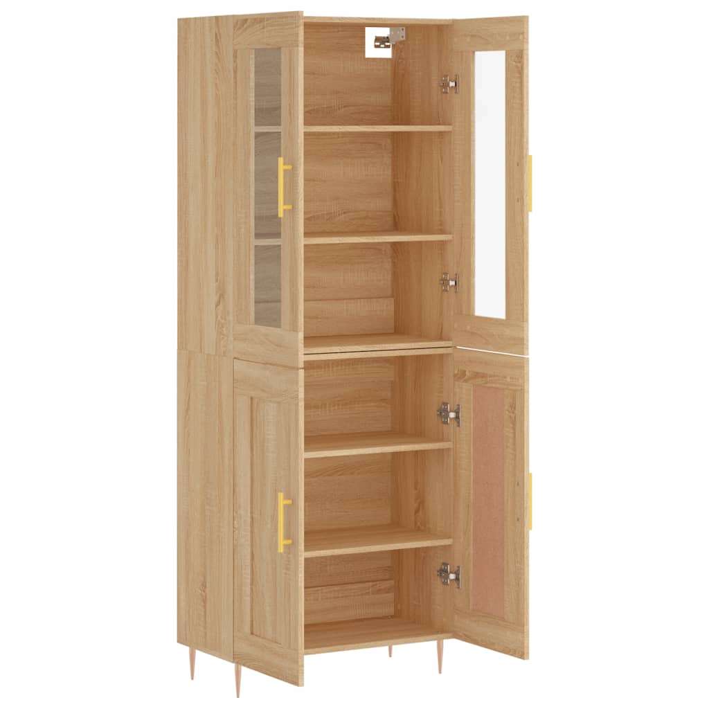 Visoka komoda hrasta sonome 69,5x34x180cm od konstruiranog drva