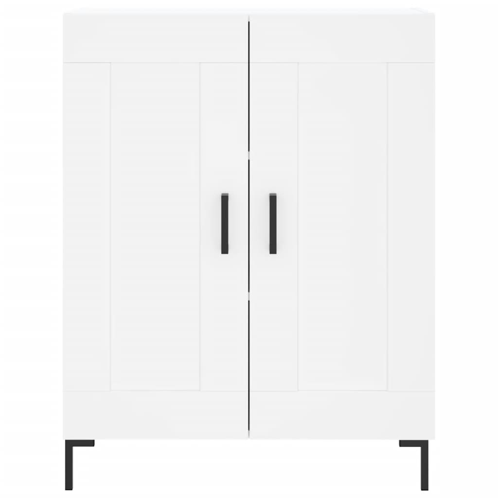 Visoka komoda bijela 69,5x34x180 cm konstruirano drvo