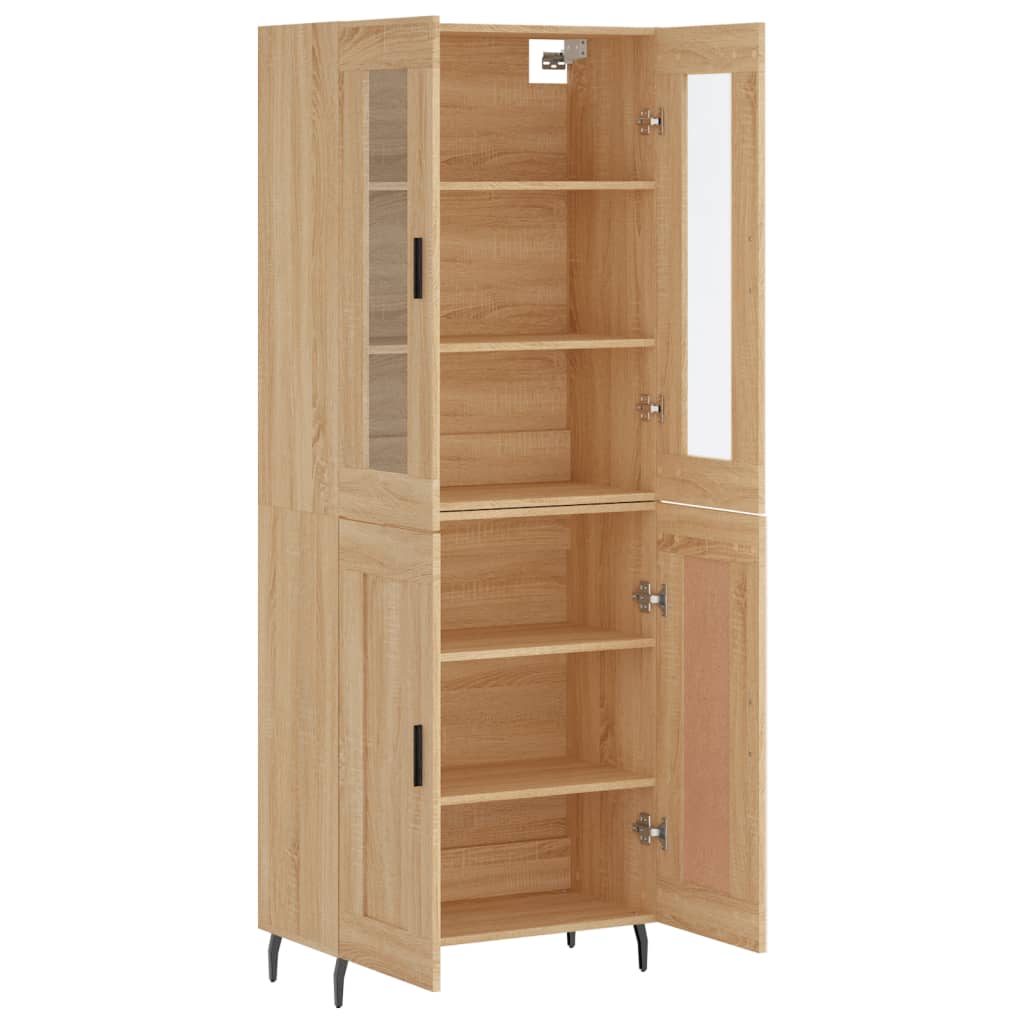 Visoka komoda hrasta sonome 69,5x34x180cm od konstruiranog drva