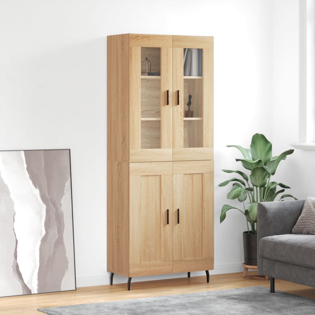 Visoka komoda hrasta sonome 69,5x34x180cm od konstruiranog drva