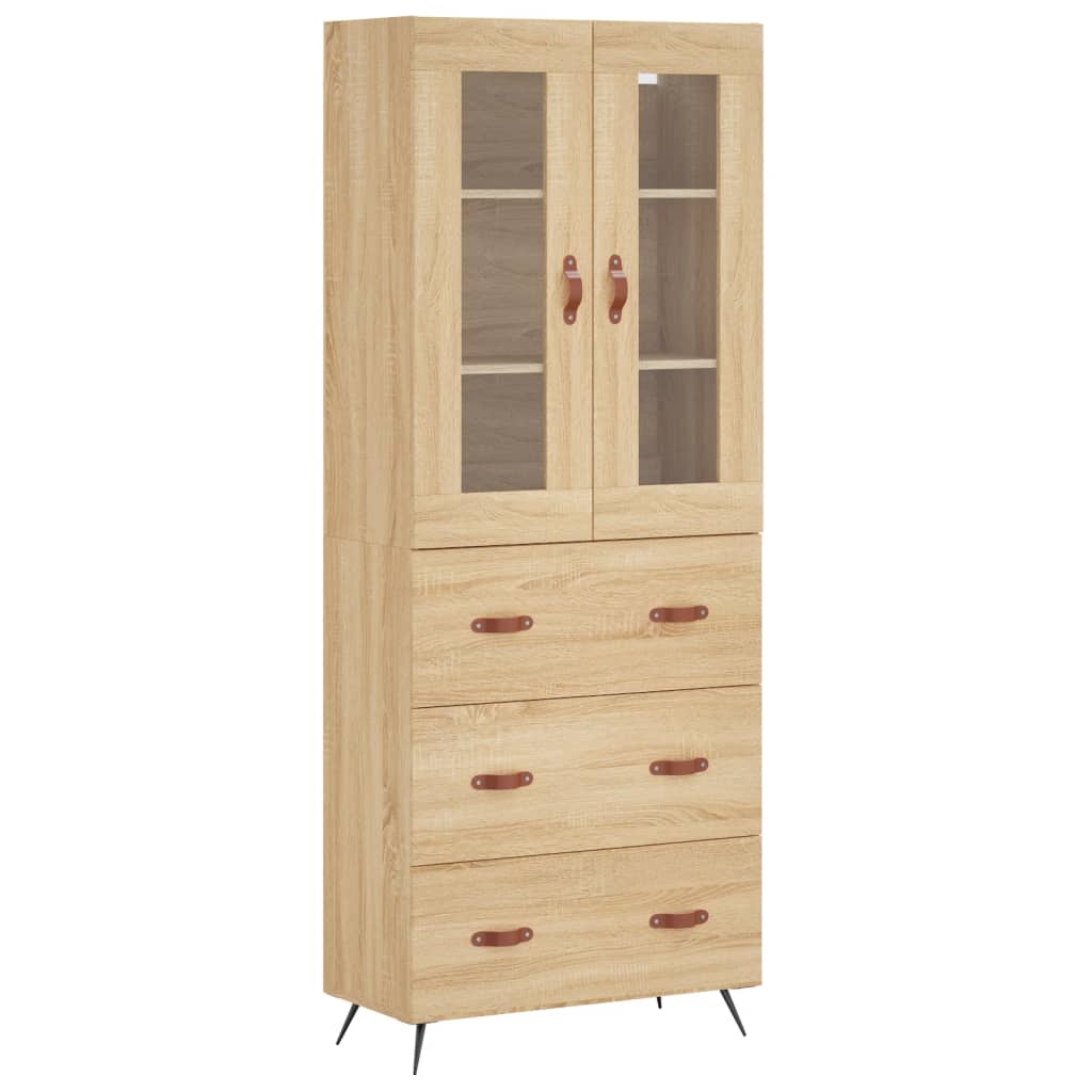 Visoka komoda hrasta sonome 69,5x34x180cm od konstruiranog drva