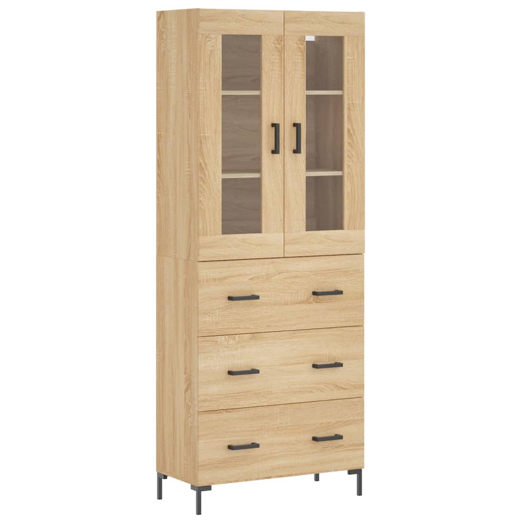 Visoka komoda hrasta sonome 69,5x34x180cm od konstruiranog drva