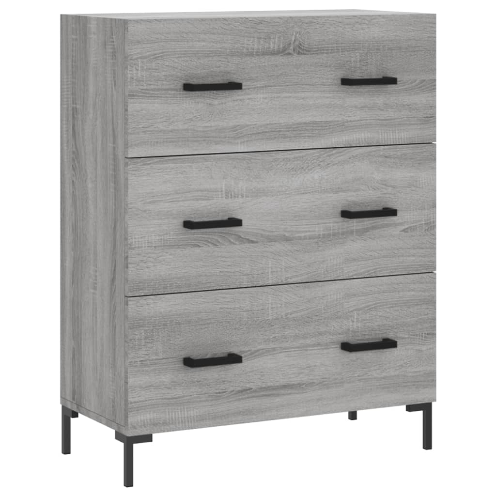 Visoka komoda siva sonome 69,5x34x180 cm od konstruiranog drva