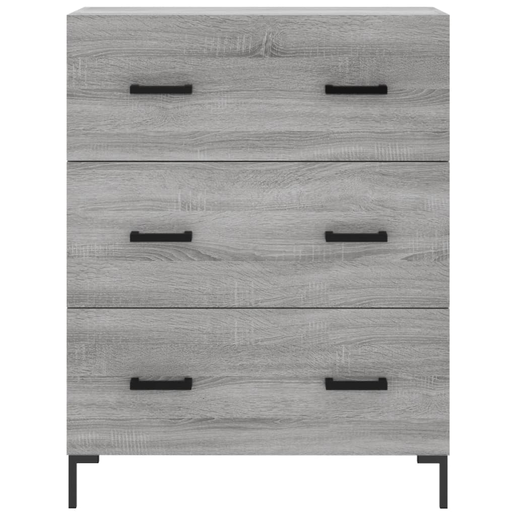 Visoka komoda siva sonome 69,5x34x180 cm od konstruiranog drva