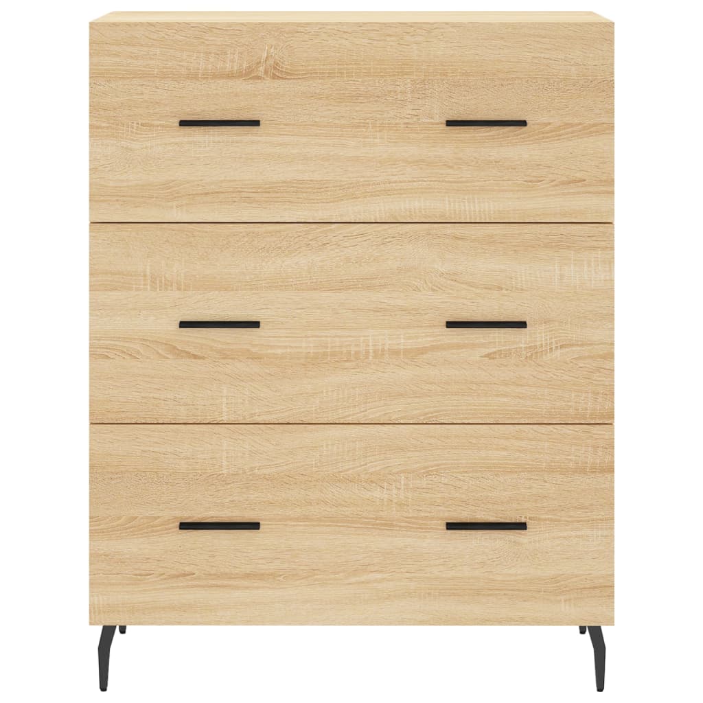 Visoka komoda hrasta sonome 69,5x34x180cm od konstruiranog drva