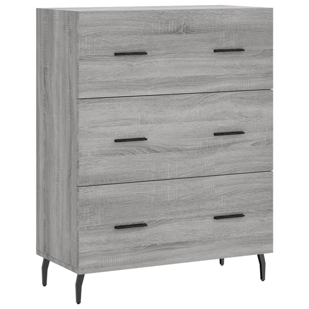 Visoka komoda siva sonome 69,5x34x180 cm od konstruiranog drva