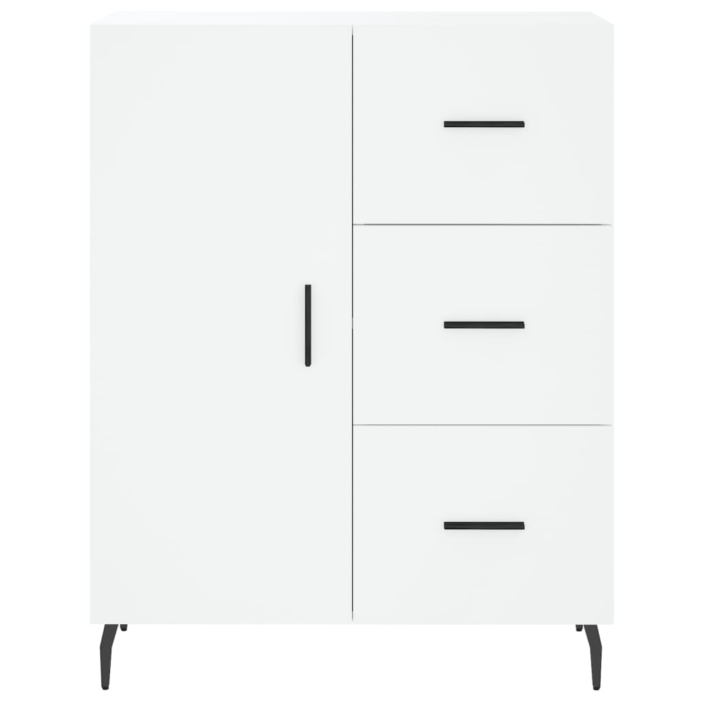 Visoka komoda bijela 69,5x34x180 cm konstruirano drvo