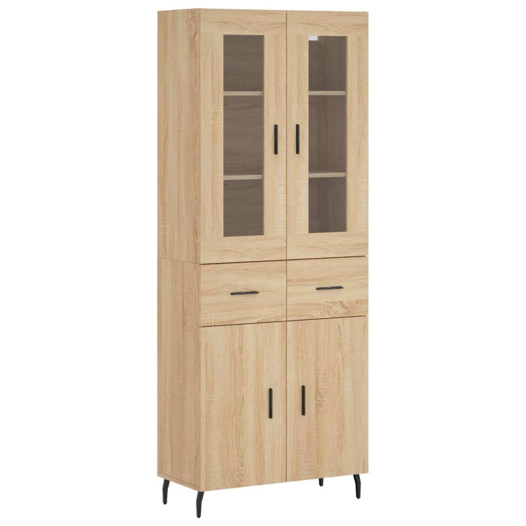 Visoka komoda hrasta sonome 69,5x34x180cm od konstruiranog drva