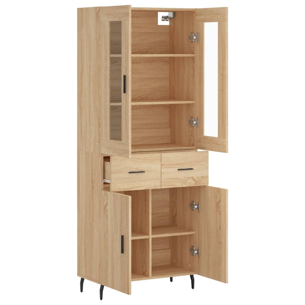 Visoka komoda hrasta sonome 69,5x34x180cm od konstruiranog drva