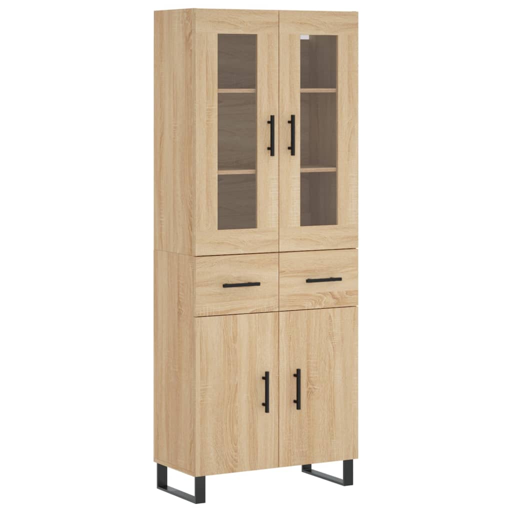 Visoka komoda hrasta sonome 69,5x34x180cm od konstruiranog drva