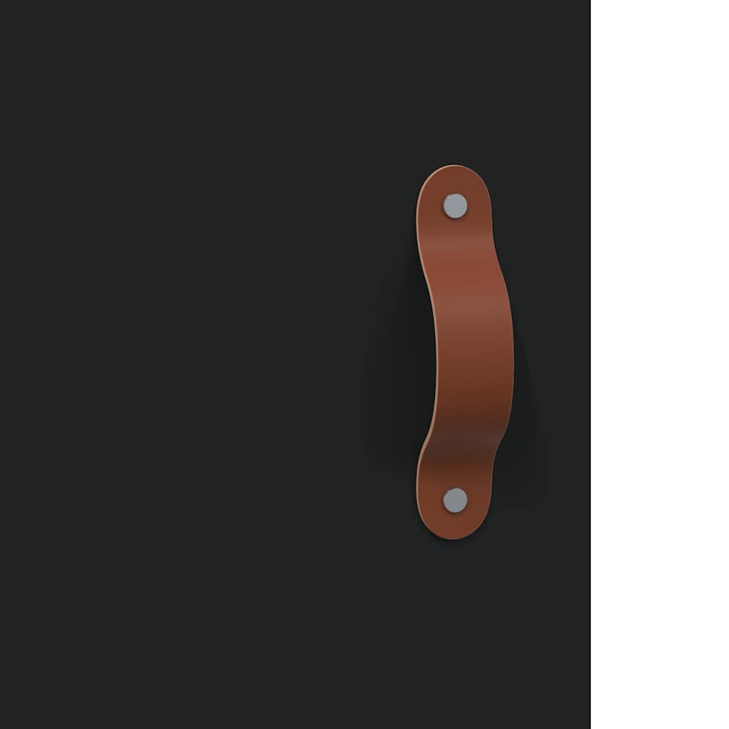 Visoka komoda crni 69,5x34x180 cm konstruirano drvo