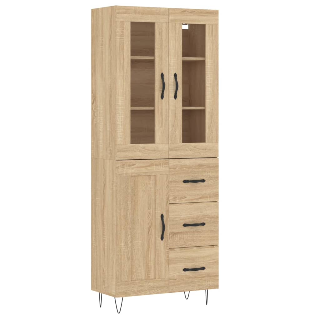 Visoka komoda hrasta sonome 69,5x34x180cm od konstruiranog drva