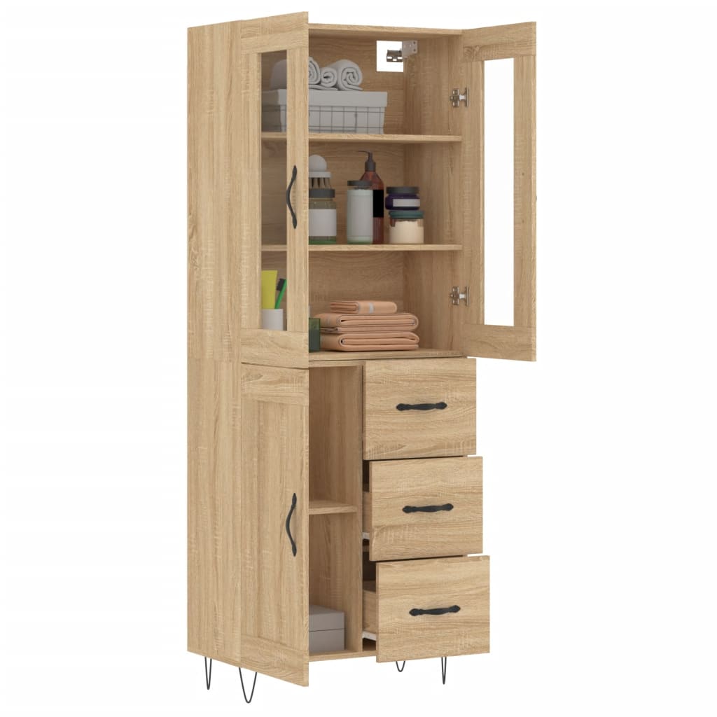 Visoka komoda hrasta sonome 69,5x34x180cm od konstruiranog drva