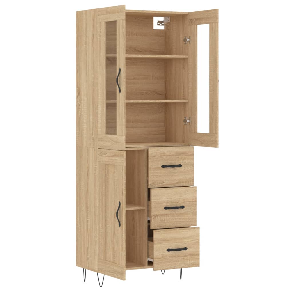 Visoka komoda hrasta sonome 69,5x34x180cm od konstruiranog drva